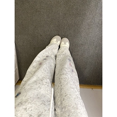 春装高品质扎染刺绣工艺弯刀卫裤男重磅复古垂感休闲运动裤阔腿裤，男装休闲裤，电商A486