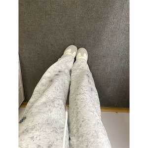 春装高品质扎染刺绣工艺弯刀卫裤男重磅复古垂感休闲运动裤阔腿裤,国庆儿童复古穿搭图片