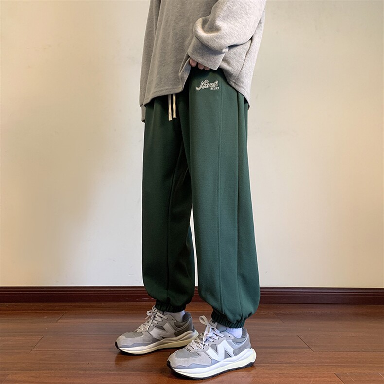港风休闲裤男宽松拖地束脚裤卫裤KP723P40,男装休闲裤,星座1204-3