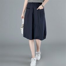 2023春秋季半身裙纯色中长款百搭舒适，女装半身裙，玛其路