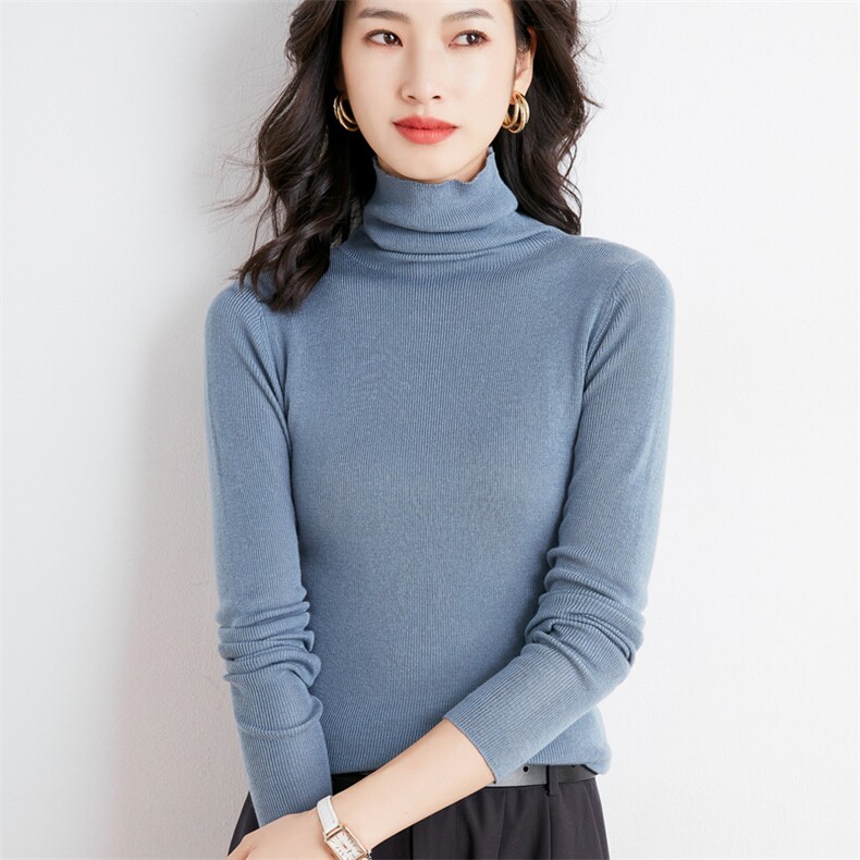 秋冬季新款纯色毛衣女长袖宽松显瘦百搭针织毛衣上衣,针织衫/毛衣,贵皇网供仓
