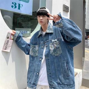 男秋季外套潮牌街头牛仔刺绣夹克JN101P65图片