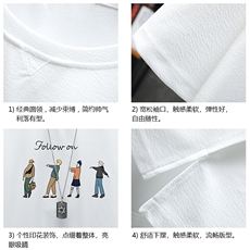 Q11043-P30春夏季七分袖t恤男大码五分袖男短袖中袖展架，男装T恤，电商A040A