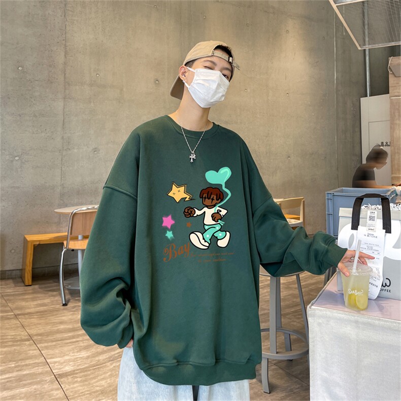 特P25控48秋冬新款男士圆领卫衣宽松休闲日常百搭上衣WQ2247,男装卫衣,电商B370