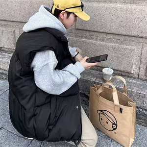 现货5W件冬季三防硬挺boxy短款立领棉衣马夹外套加厚马甲保暖棉服图片