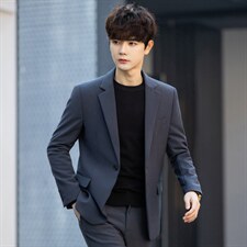22春季男百搭新款商务正装纯色修身时尚休闲西服外套XF8609P155，男装西服，电商A355（原A415）