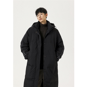 冬季新款中长款情侣韩版连帽羽绒服外套 Y918/P190图片