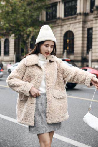 谦度皮毛一体 D502，女装，谦度