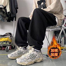 06秋冬季新款加绒束脚卫裤纯色百搭运动裤潮XZ211-1-K2357-P55，男装休闲裤，星座211-1