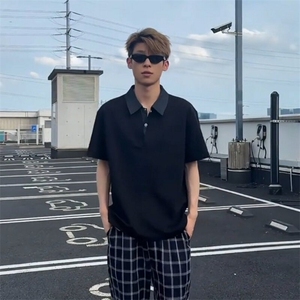 CP1168-P37 假两件polo领短袖男高级感痞帅翻领t恤夏季半袖上衣图片