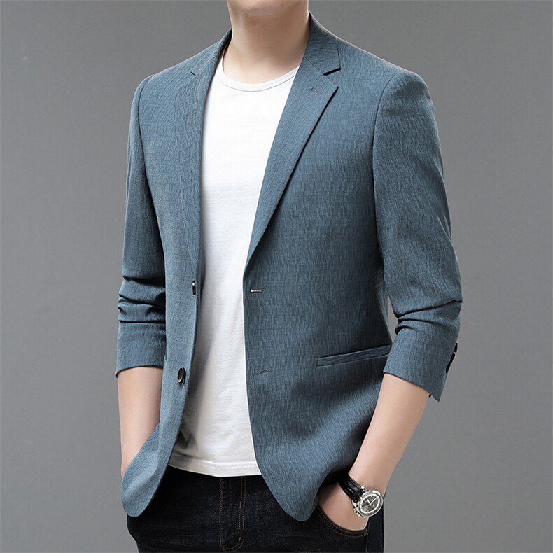 DW23165春季新款西装男西服简约外套西服商务休闲小西装单西P150图片