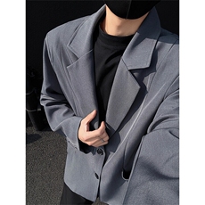 特批P75无差价新款潮流拼接翻领大码西服夹克男休闲百搭外套J5205，男装夹克，电商A001