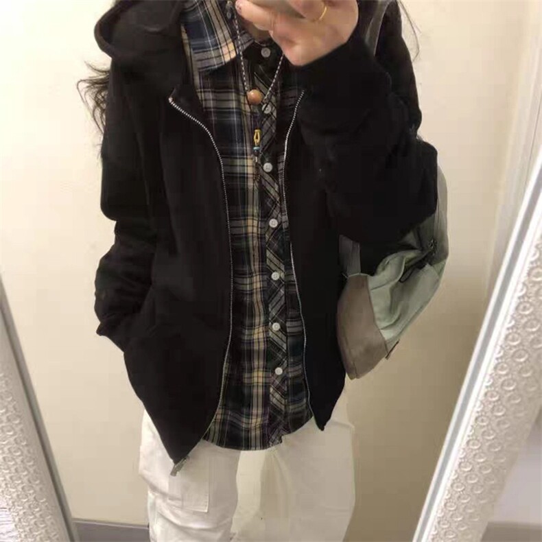 抖音得物高品质二开350克秋冬双头双拉链卫衣开衫外套W74,男装卫衣,电商A486