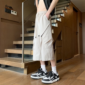夏季新款潮休闲短裤男美式高街七分运动裤中裤901-特P30控58图片