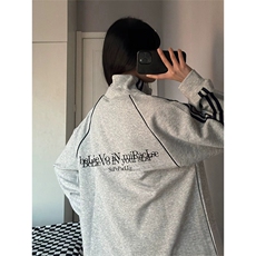 抖音得物高品质美式高街重磅结构织带高领立领印花卫衣AW6603，男装卫衣，电商A443
