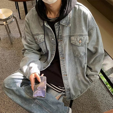 美式复古水洗牛仔夹克男秋冬潮hiphop外套oversize小众GH021-P65，男装夹克，星座1008-1