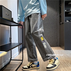 k796-p50-控68M-5XL毛毯平铺现货得物高阶港风ns宽松牛仔裤，男装牛仔裤，星座116