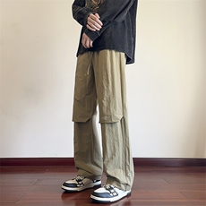 港风伞兵裤休闲裤宽松运动裤拖地裤束脚裤男KP813P45，男装休闲裤，星座1204-3