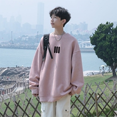 2025秋季男潮流宽松休闲wyjp3910卫衣圆领麂皮绒-特p35控69，男装卫衣，星座605(原A050)