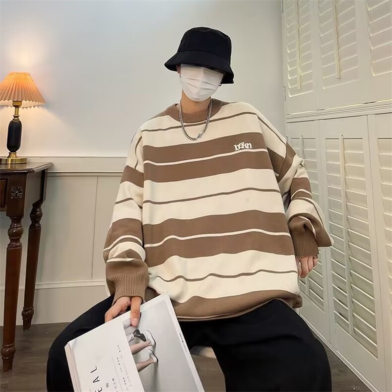 美式圆领毛衣男慵懒风休闲针织衫M5601P48,男装针织衫/毛衣,星座1116-2