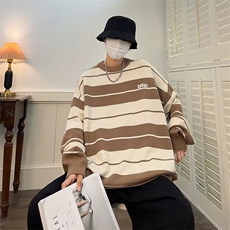 美式圆领毛衣男慵懒风休闲针织衫M5601P48，男装针织衫/毛衣，星座1116-2