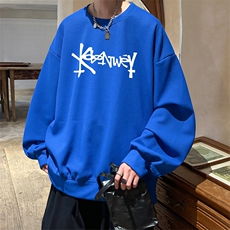 早秋~2025秋冬新款男士字母印花华夫格圆领卫衣长袖HWY76P28，男装卫衣，电商B220