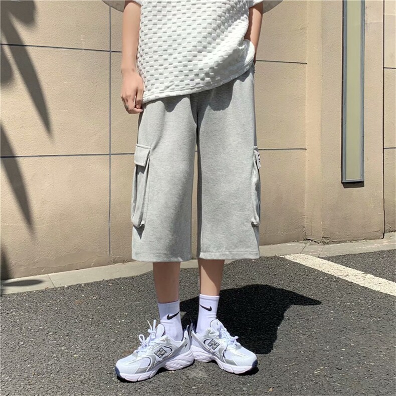 夏季休闲裤男宽松潮牌工装短裤韩版潮流学生阔腿七分裤DK873-p30,男装休闲裤,星座1008-1