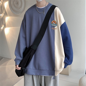 2024春季简约拼接日系轻奢刺绣卫衣男MY02392-P58图片