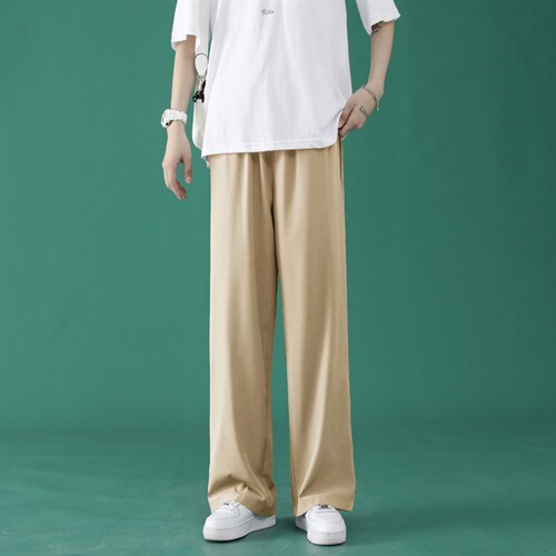 春夏季薄款韩版宽松显瘦休闲冰丝裤2028-特批22，女装休闲裤，星座718-1