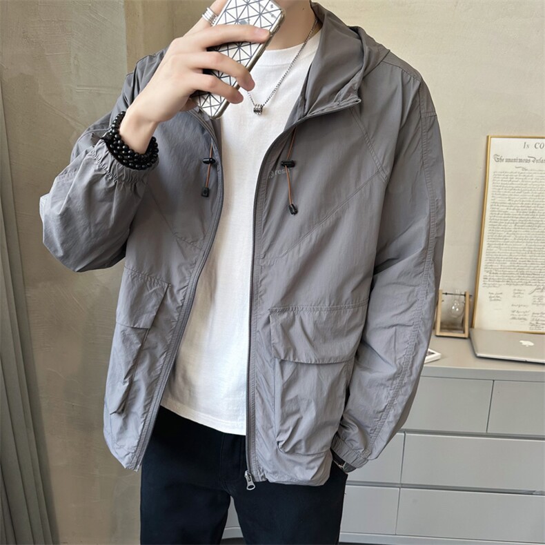 夏季男士连帽防晒衣男宽松薄款防晒服外套314A-1-F305-P65图片