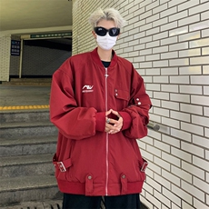 A785-P652024秋季薄款情侣潮牌夹克美式高街设计感棒球服外套男，男装夹克，星座512-6