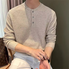 网络图毛衣男士秋季2025新款保暖打底衫，男装T恤，星座410-7