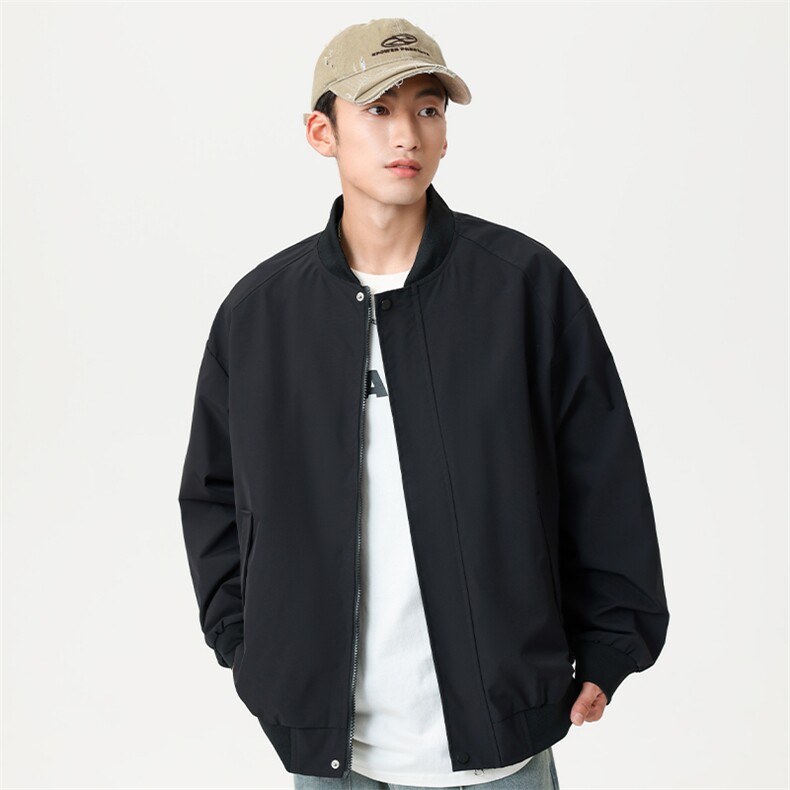 春季新款现货宽松棒球服男休闲简约百搭潮流夹克上衣外套6603-P55,男装夹克,电商B306