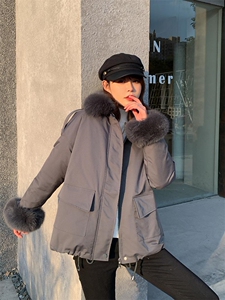 现货《狐狸毛毛领，羽绒内胆可脱卸，可两穿，时尚潮流》图片