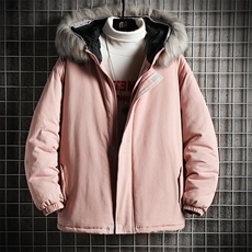 MM48099-P130冬季大毛领衣男士大码加厚袄男服网格挂拍，男装棉衣，电商A040A