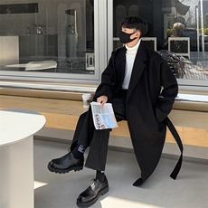秋冬季新款毛呢大衣男士韩版潮流港风中长款风衣CM05P75，男装毛呢大衣，星座1116-2