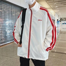 立领夹克男2021秋季纯色韩版运动休闲拉链开衫翻领外套W1166-P38，男装夹克，星座512-4