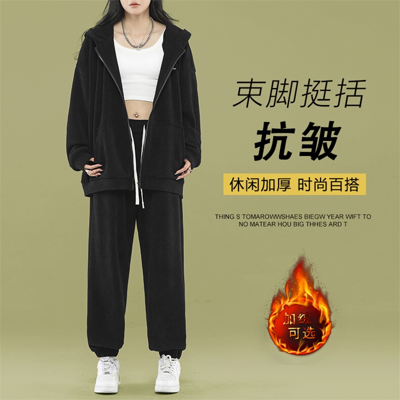 百搭休闲两件套秋冬加绒加厚两件套 TZ851常规特批123加绒特批143图片