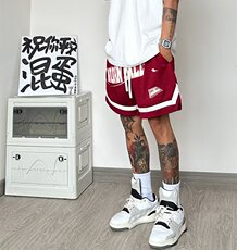 美式街头字母篮球运动休闲短裤男夏季潮休闲裤QK75P35，男装休闲裤，星座1116-2