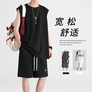 夏季新款潮流时尚无袖冰丝套装 TZ86-特批68图片