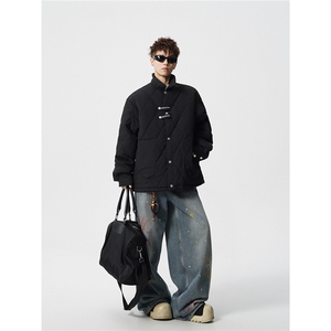 仓库现货MY1112-特批80 秋冬棉衣加厚夹克领加棉外套刺绣棉服加厚图片