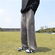 鹿皮绒发泡裤字母休闲裤D5253P36，男装休闲裤，星座1116-2