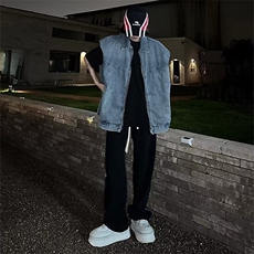 垫肩高牛仔马甲男女韩版潮流高街帅2025秋季新款ins外套W4818-P73，男装背心/马甲，星座412