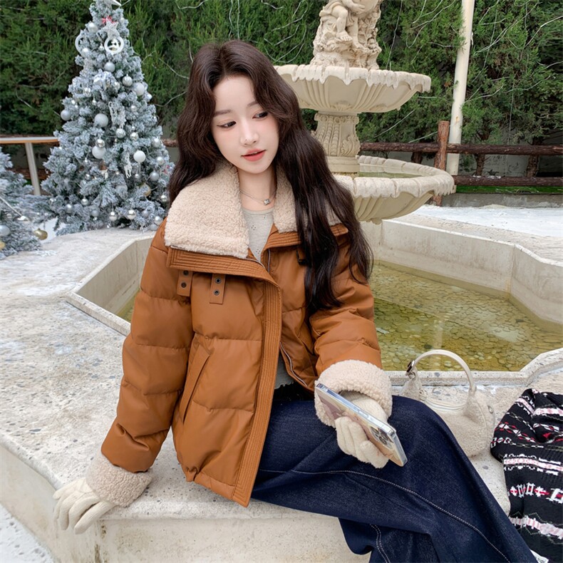 新款主推PU皮50绒羽绒服2671-P275-K398,女装短外套,2C129