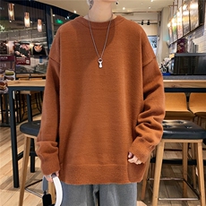 1港风宽松中性情侣潮流纯色大码M-5XL毛衣男外套7979P45加绒P55，男装针织衫/毛衣，星座226-2