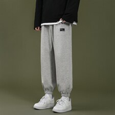 加绒2023秋冬卫裤高弹健康布聚酯纤维WK606-1-P25加绒批30,男装休闲裤,星座718-1