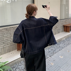 气质牛仔衬衫阔腿裤套装女春秋ootd穿搭巨好看高级感松弛感两件套，女装短外套，2C090