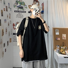 1图案已注册港风情侣潮大码M-5XL风短袖T恤男796F25控39，男装T恤，星座226-2