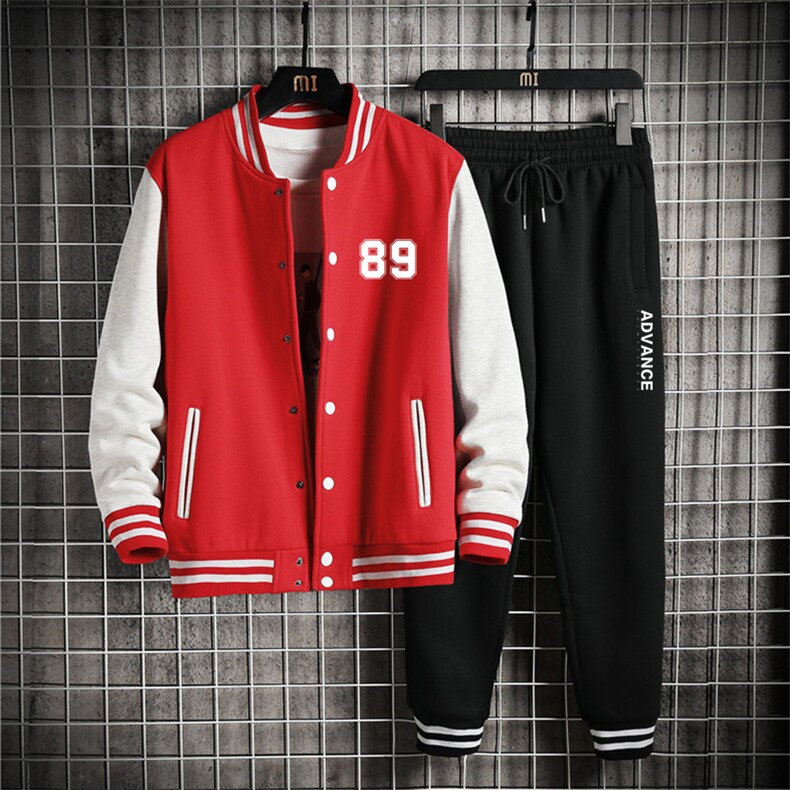 2025秋季新款棒球服卫衣套装运动班服潮XZ102A-4-8674-P95,男装休闲套装,星座211-2