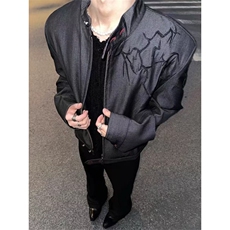 1506A/GW10390/P69设计感棒球领pu皮衣男女机车服夹克美式外套1，男装夹克，星座1506A